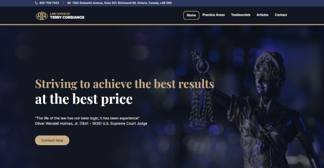 Corsianos Law — professional services website